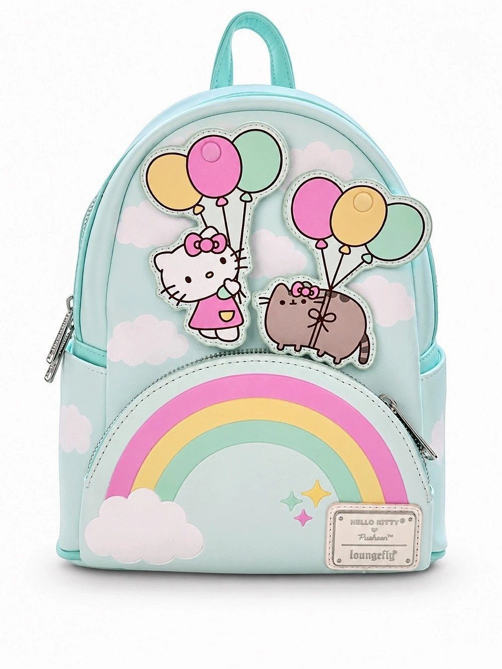 Loungefly Hello Kitty x Pusheen Balloons and Rainbow Mini Backpack Rainbow Mini